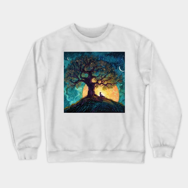 Psychedelic Dreamscape Crewneck Sweatshirt by thewandswant